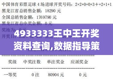 4933333王中王开奖资料查询,数据指导策略规划_闪电版PQI13.75