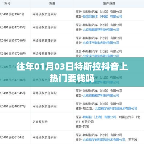 特斯拉抖音上热门是否收费？揭秘背后的真相