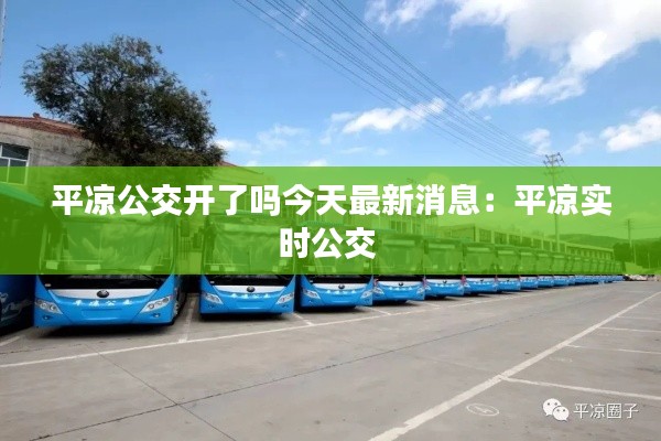 平凉公交开了吗今天最新消息：平凉实时公交 