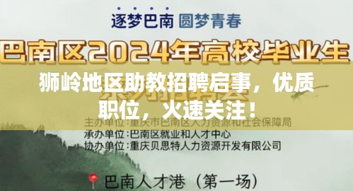 狮岭地区助教招聘启事，优质职位，火速关注！