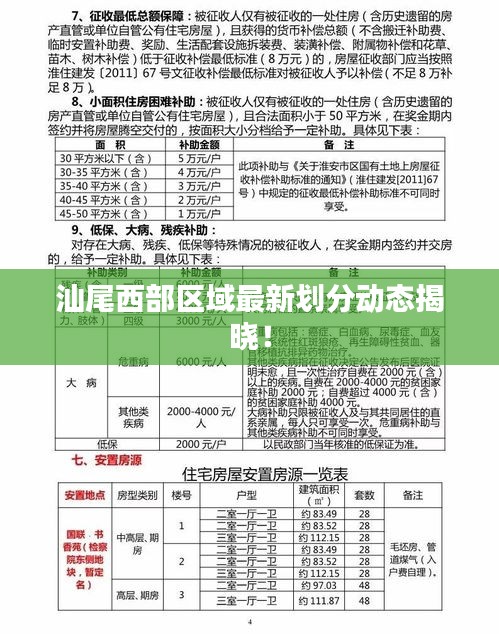 汕尾西部区域最新划分动态揭晓！